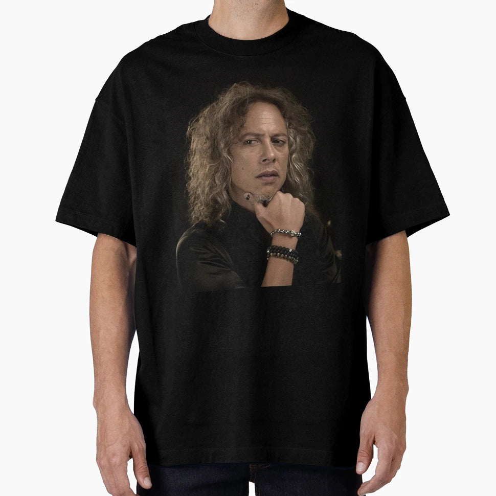 Kirk Hammett Aesthetic T-Shirt - Casual Everyday Wear Men Women - T-Shirt, Sweatshirt, Hoodie