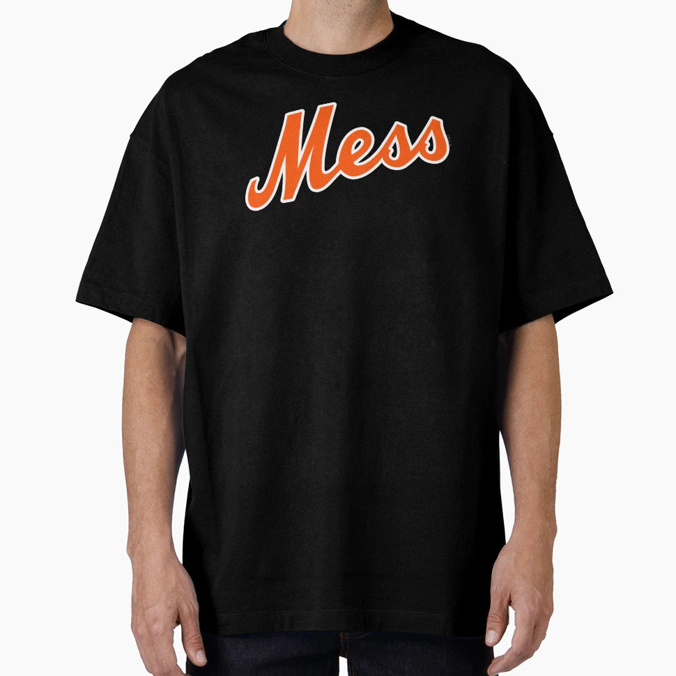 New York Mess Orange White T-Shirt - Casual Everyday Wear Men Women - T-Shirt, Sweatshirt, Hoodie