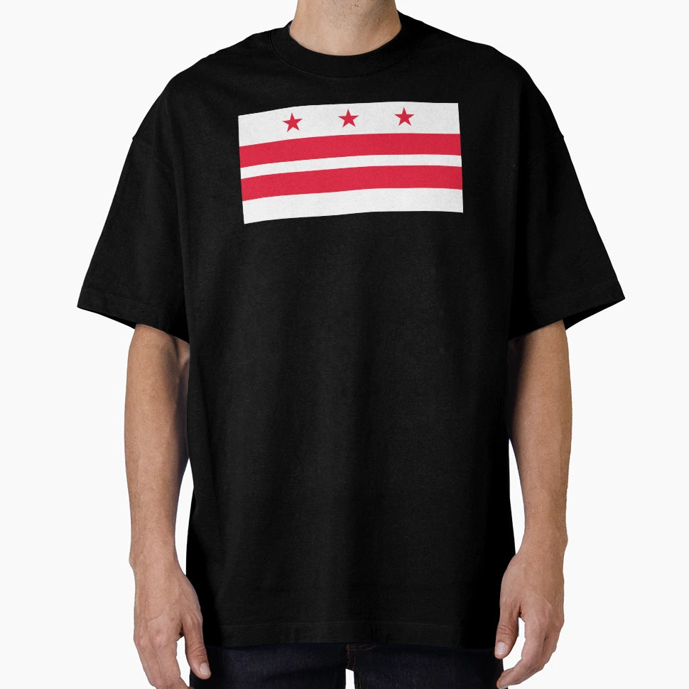 Washington D C Flag T-Shirt - Custom Art Print Men Women - T-Shirt, Sweatshirt, Hoodie