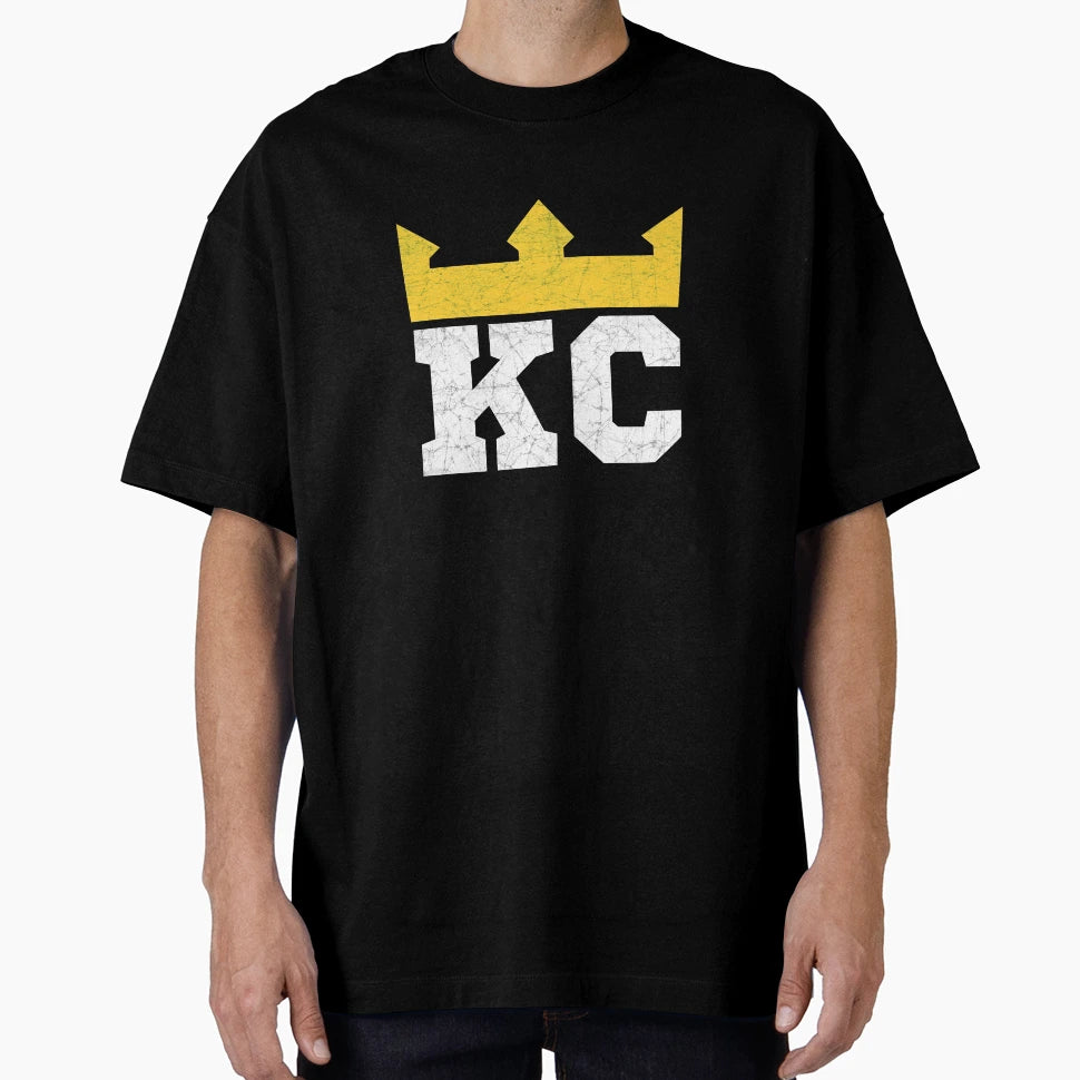 Kansas City Royal Blue Kc Crown Town T-Shirt - Novelty Apparel for Adults - T-Shirt, Sweatshirt, Hoodie