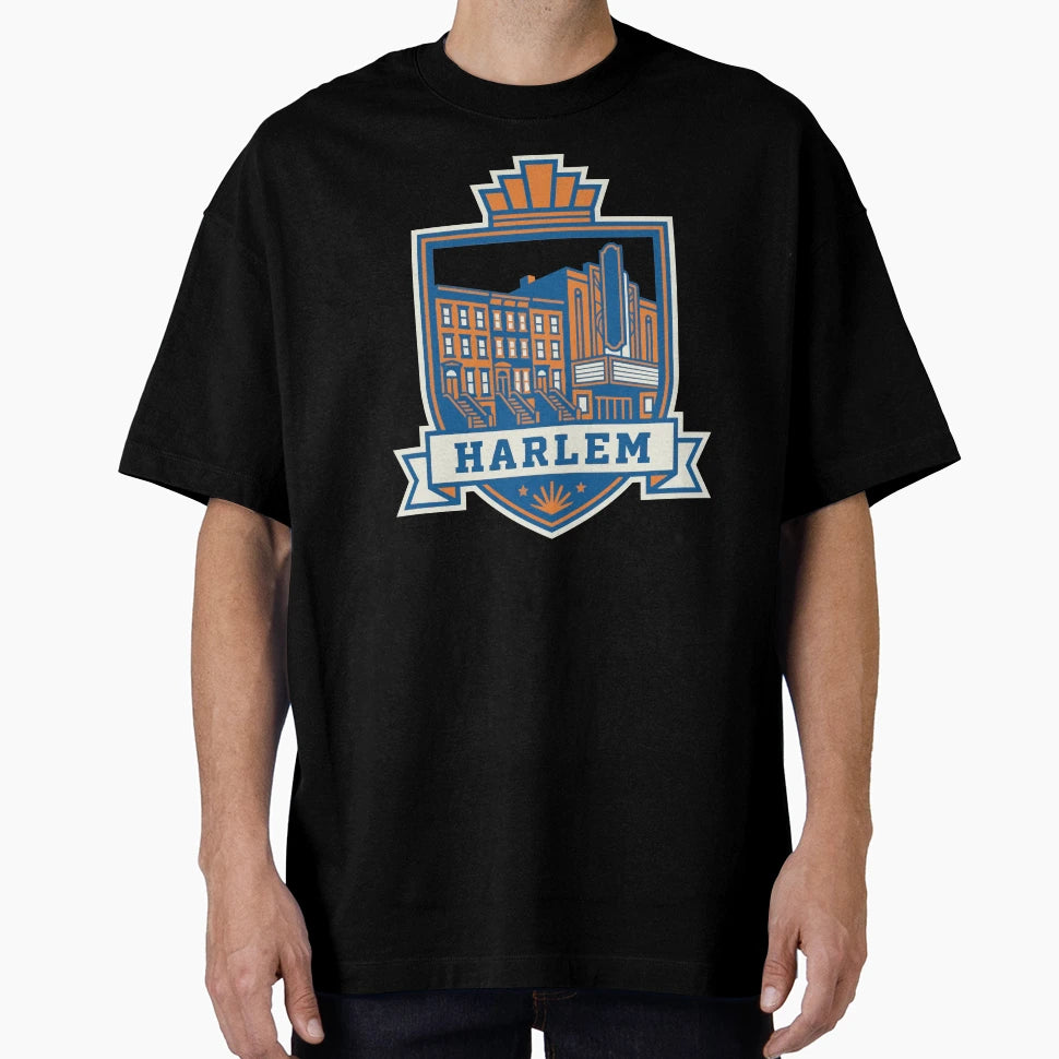 Harlem Nyc Neighborhood Crest Emblem T-Shirt - Trendy Graphic for Adults - T-Shirt, Sweatshirt, Hoodie