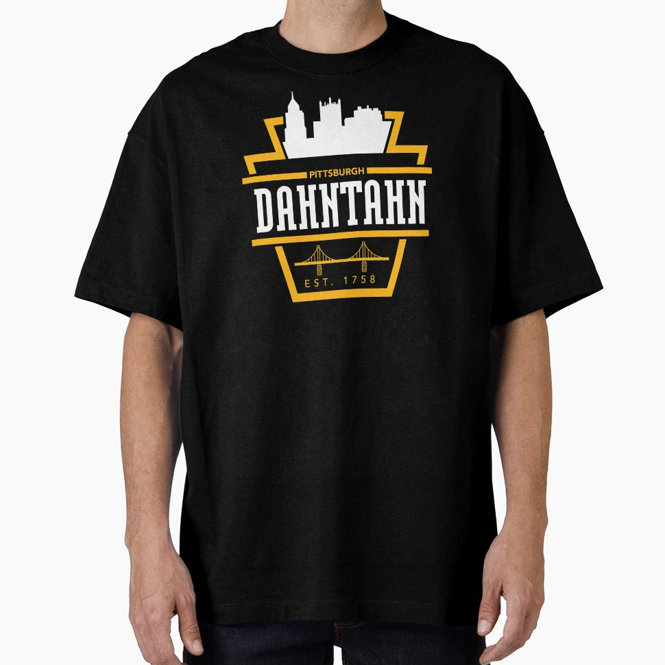 Dahntahn Pittsburgh T-Shirt - Fun Novelty Design for Adults - T-Shirt, Sweatshirt, Hoodie