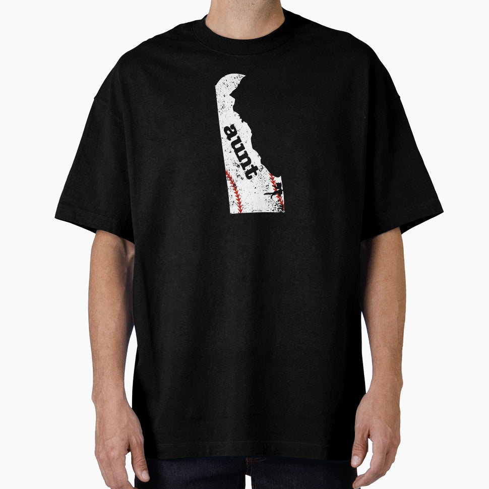 Fast Pitch Softball Aunt Delaware Baseball T-Shirt - Unique Graphic Unisex - T-Shirt, Sweatshirt, Hoodie