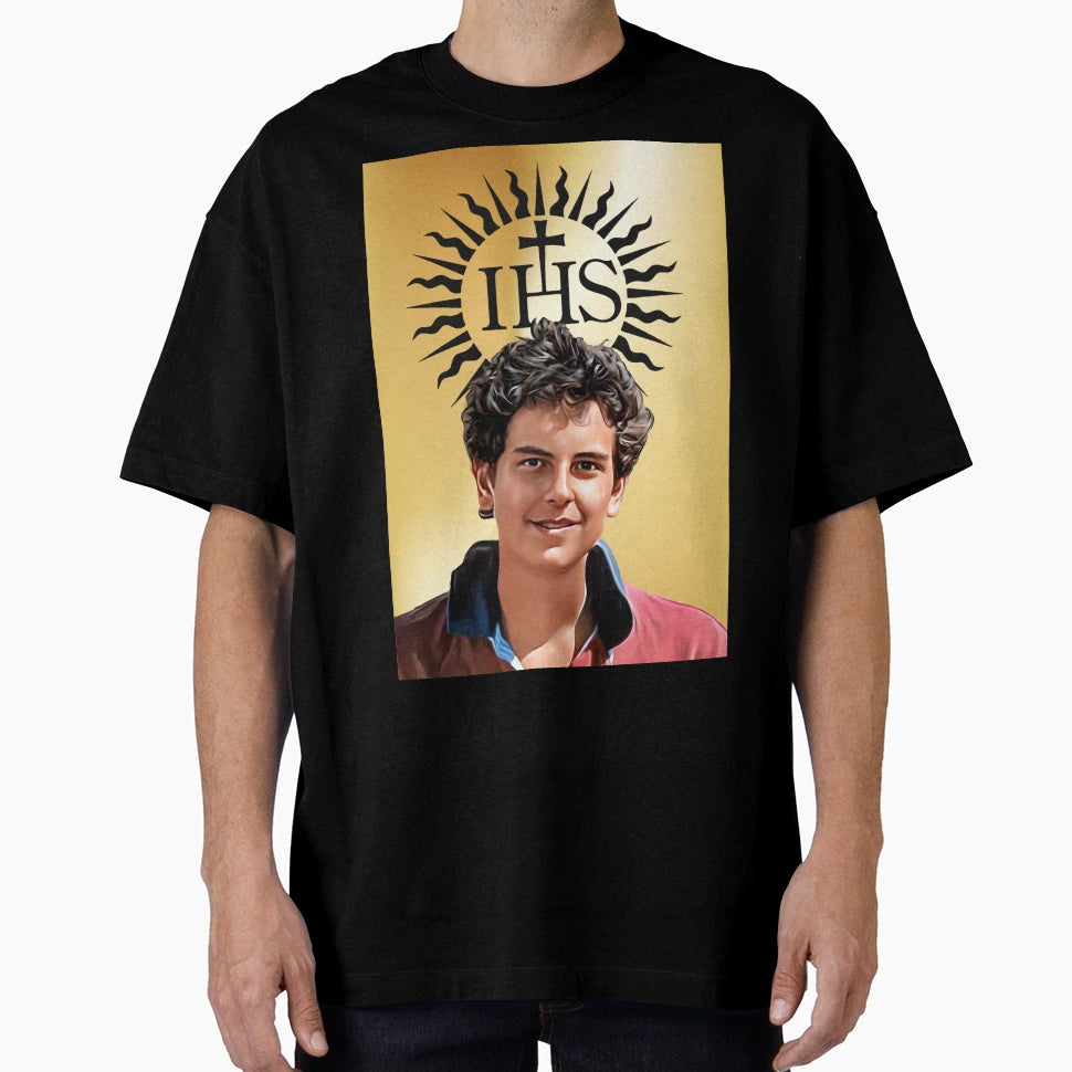Carlo Acutis Ihs Blessed T-Shirt - Trendy Graphic Men Women - T-Shirt, Sweatshirt, Hoodie