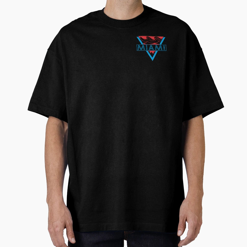 Miami Travel Badge T-Shirt - Fun Novelty Design Men Women - T-Shirt, Sweatshirt, Hoodie
