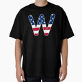 Letter W Capital Alphabet American T-Shirt - Streetwear Style for Adults - T-Shirt, Sweatshirt, Hoodie