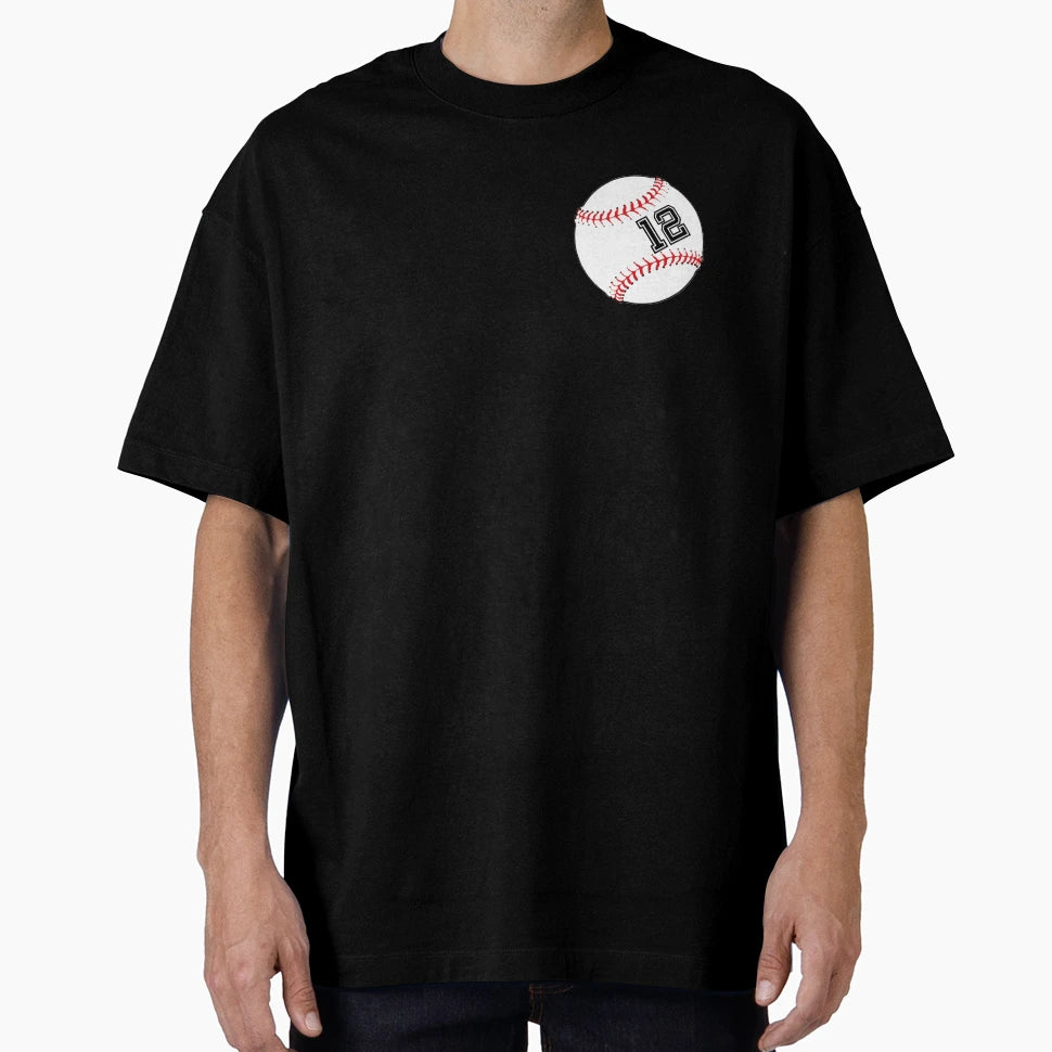 Baseball Player Jersey No 12 Back Number T-Shirt - Unique Graphic Unisex - T-Shirt, Sweatshirt, Hoodie