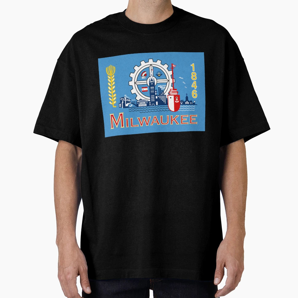 Flag Milwaukee T-Shirt - Fun Novelty Design for Adults - T-Shirt, Sweatshirt, Hoodie