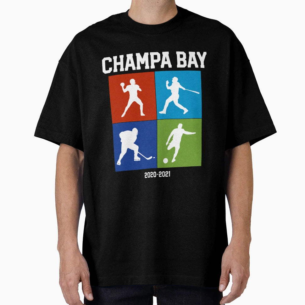 Champa Bay Champions Tampa Bay Football T-Shirt - Custom Art Print Unisex - T-Shirt, Sweatshirt, Hoodie