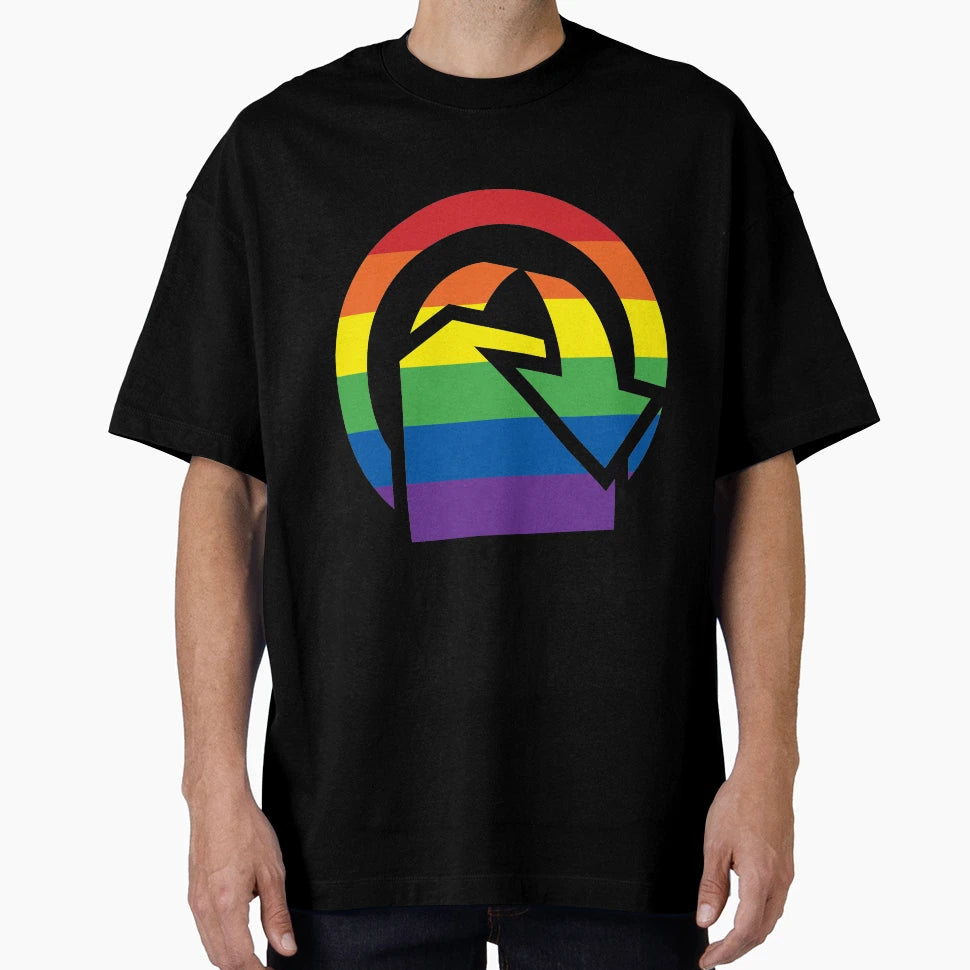 Overcome Pride Striped T-Shirt - Minimalist Print for Adults - T-Shirt, Sweatshirt, Hoodie