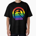 Overcome Pride Striped T-Shirt - Minimalist Print for Adults - T-Shirt, Sweatshirt, Hoodie