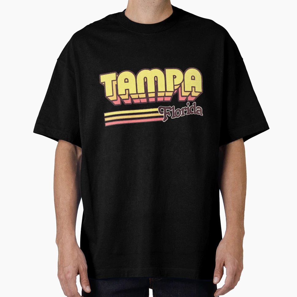 Tampa Fl City Stripes T-Shirt - Custom Art Print Men Women - T-Shirt, Sweatshirt, Hoodie