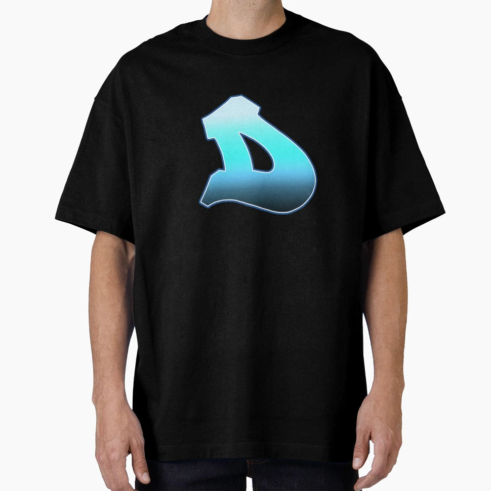 Letter D Blue Fade T-Shirt - Fun Novelty Design Unisex - T-Shirt, Sweatshirt, Hoodie
