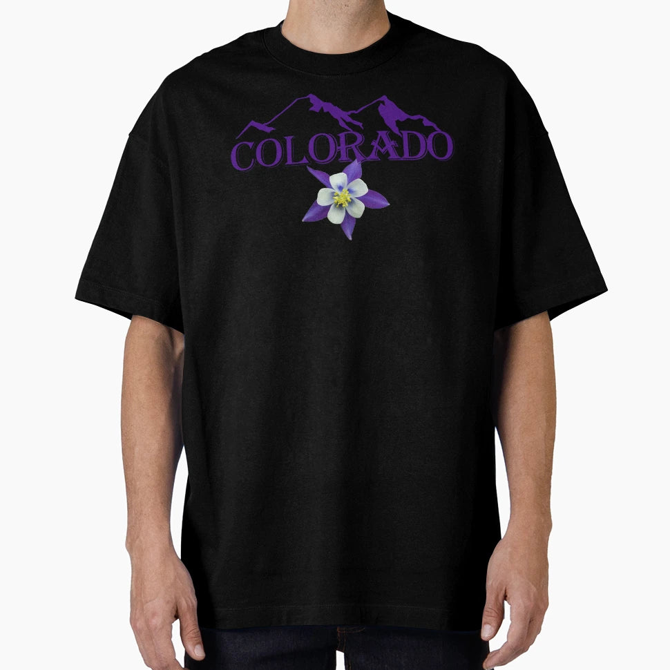 Colorado Columbine Flower And T-Shirt - Streetwear Style Men Women - T-Shirt, Sweatshirt, Hoodie