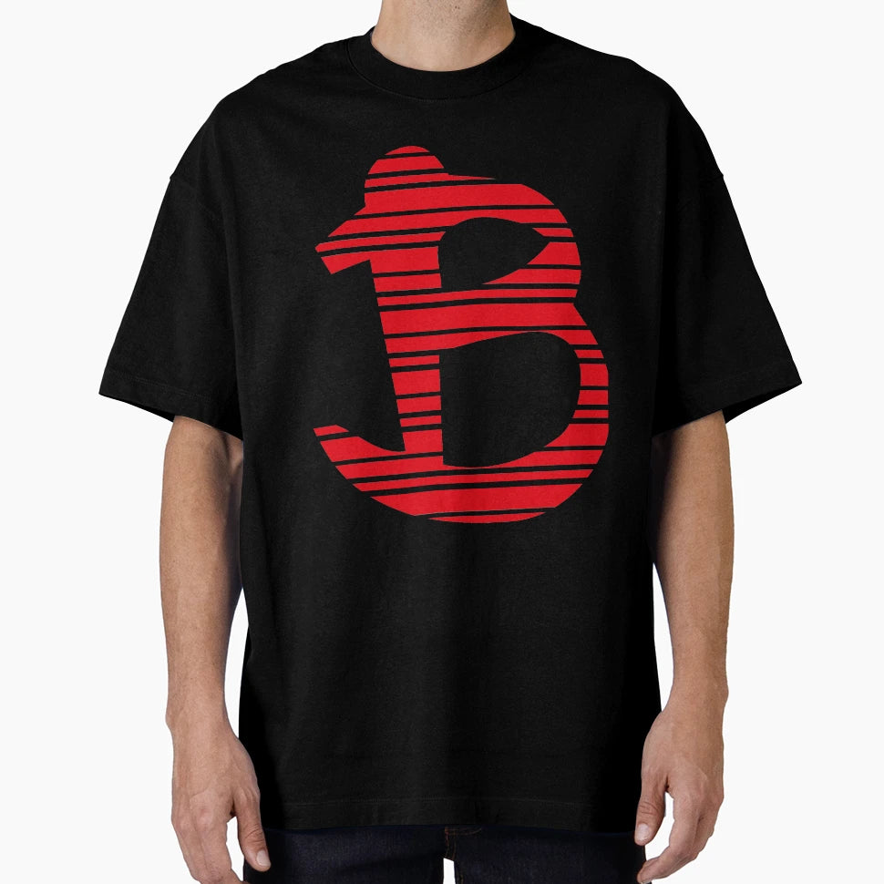 Monogram Letter Red Stripe T-Shirt - Trendy Graphic Unisex - T-Shirt, Sweatshirt, Hoodie