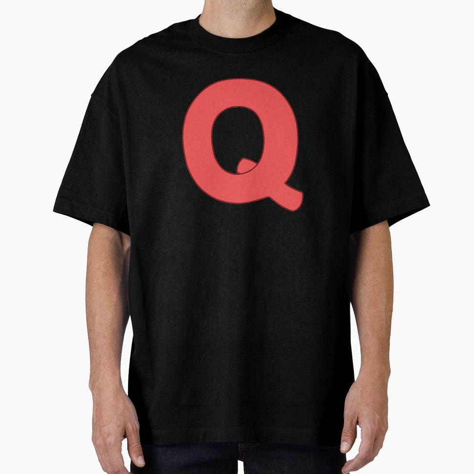 Letter Q Red T-Shirt - Graphic Print for Adults - T-Shirt, Sweatshirt, Hoodie