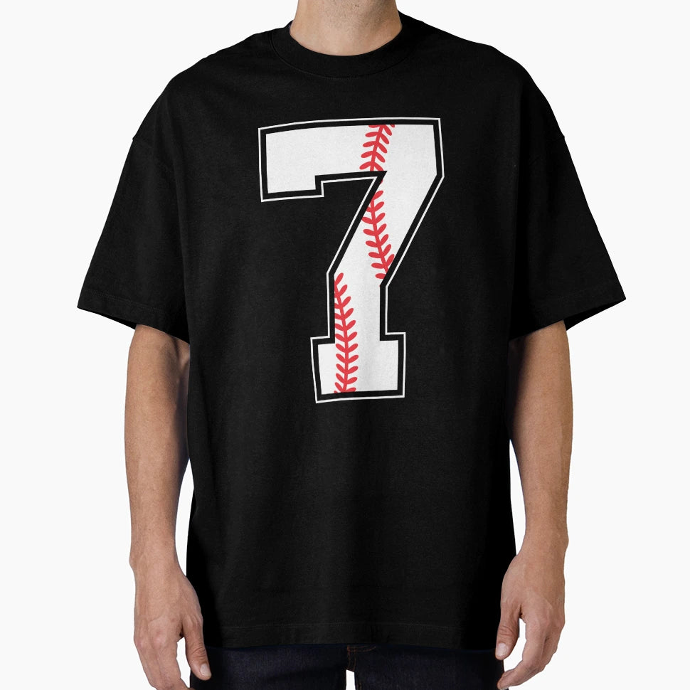 Baseball Number 7 T-Shirt - Unique Graphic for Adults - T-Shirt, Sweatshirt, Hoodie