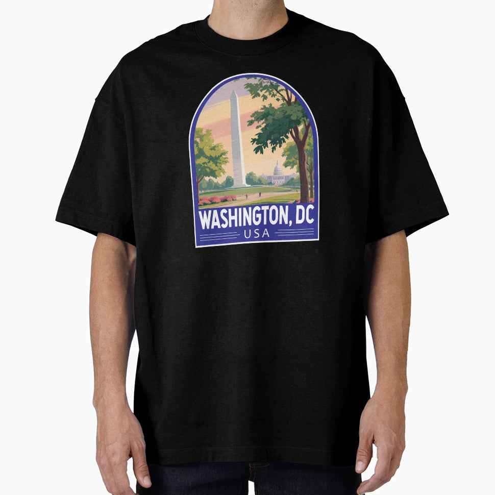 Washington Dc Travel Art Emblem T-Shirt - Trendy Graphic Men Women - T-Shirt, Sweatshirt, Hoodie