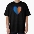 Blue Orange Heart T-Shirt - Minimalist Print for Adults - T-Shirt, Sweatshirt, Hoodie