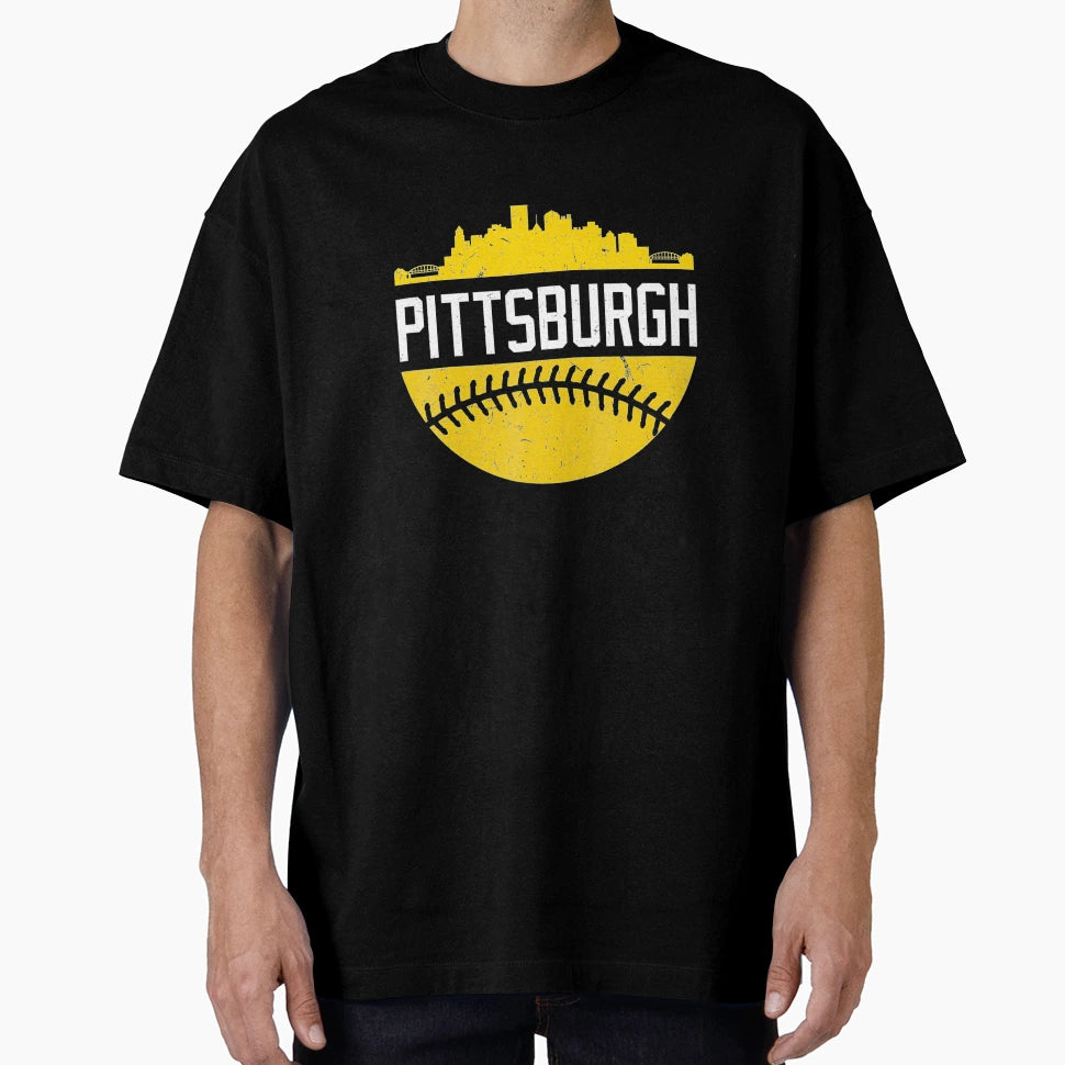 Pittsburgh Baseball Cityscape T-Shirt - Casual Everyday Wear for Adults - T-Shirt, Sweatshirt, Hoodie