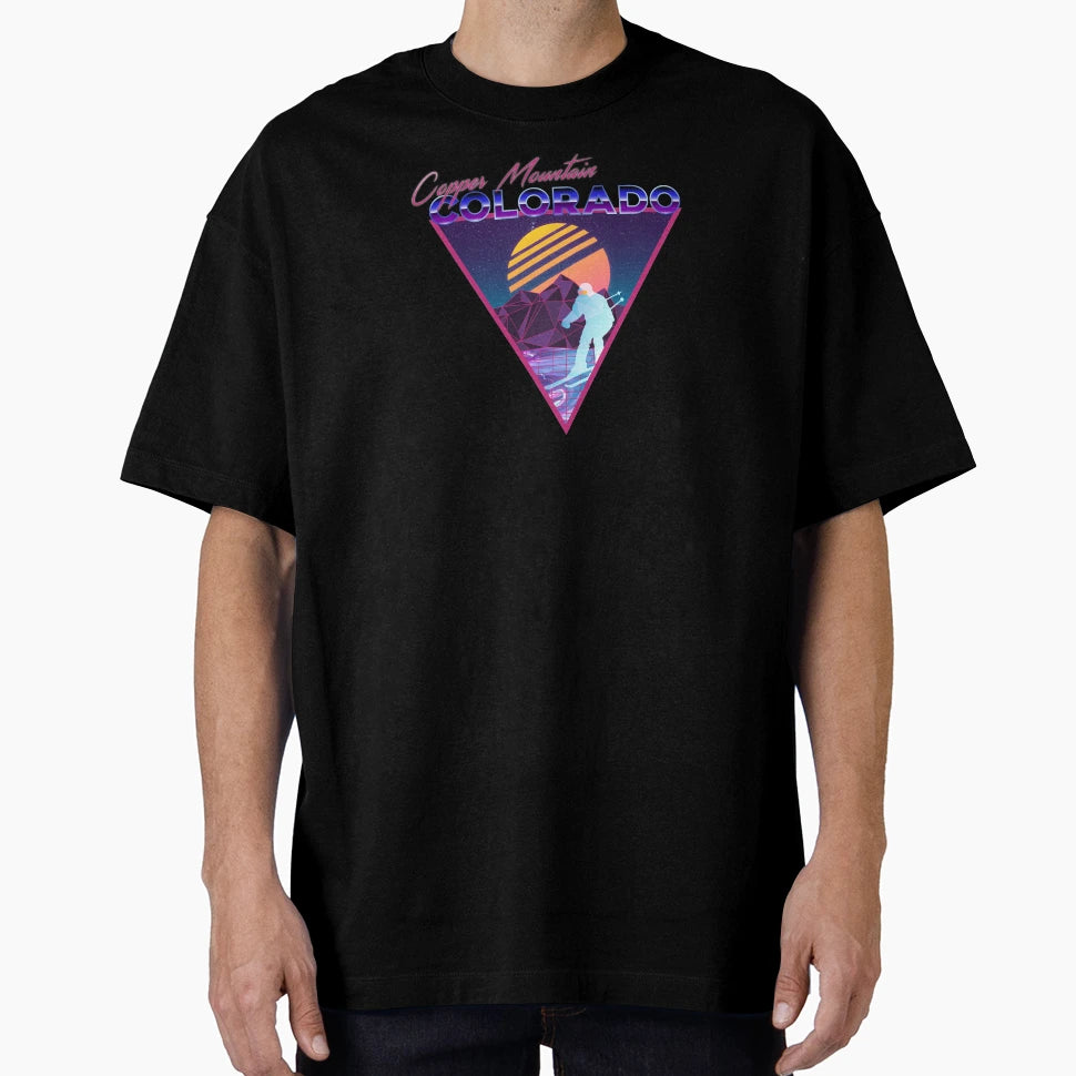 Vaporwave Ski Mountain Copper Mountain T-Shirt - Minimalist Print Unisex - T-Shirt, Sweatshirt, Hoodie
