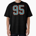 95 Number Aqua Orange Lucky Sports T-Shirt - Custom Art Print for Adults - T-Shirt, Sweatshirt, Hoodie