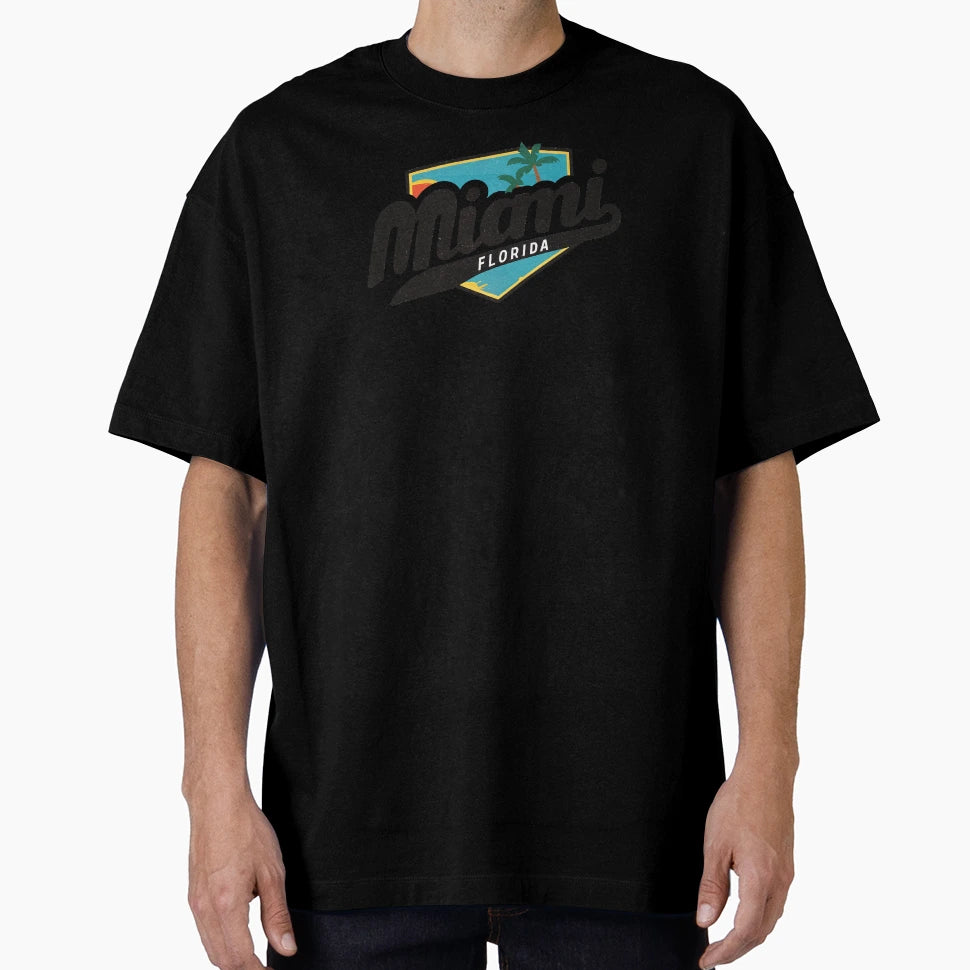 Miami Florida Logo Emblem T-Shirt - Graphic Print for Adults - T-Shirt, Sweatshirt, Hoodie