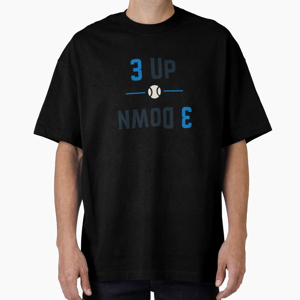 3 Up 3 Down Modern Baseball T-Shirt - Novelty Apparel for Adults - T-Shirt, Sweatshirt, Hoodie