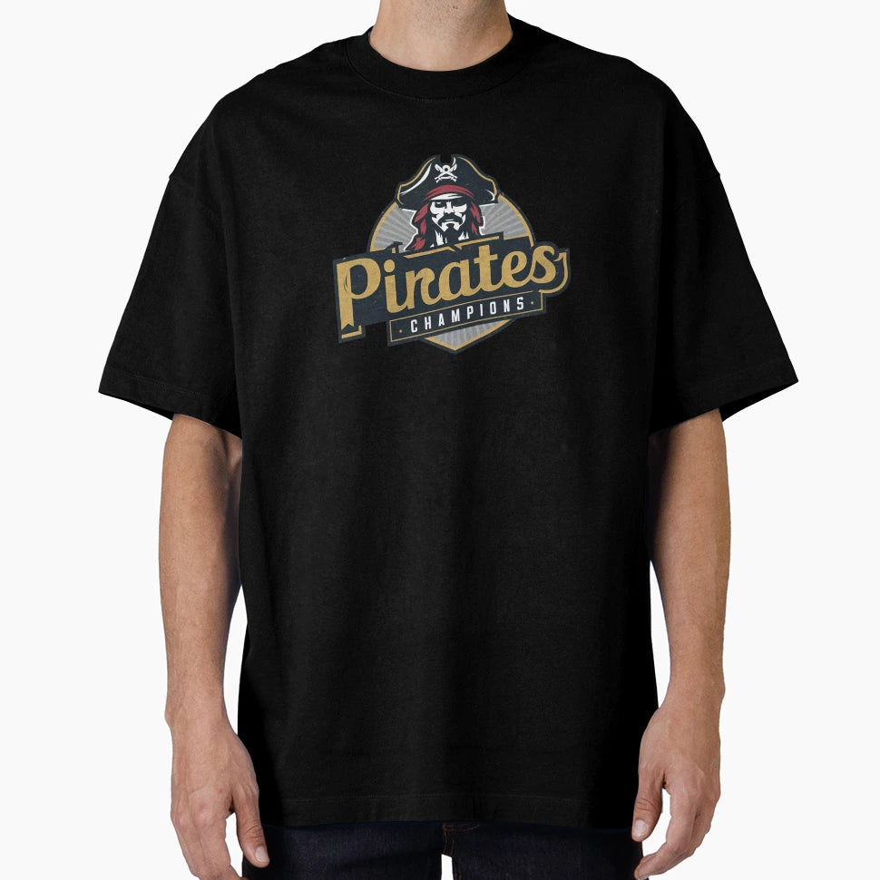 Swashbuckling Champion Pirate Mascot T-Shirt - Casual Everyday Wear Unisex - T-Shirt, Sweatshirt, Hoodie