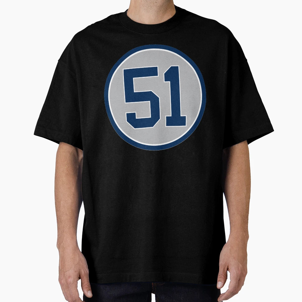 Bernie Williams 51 Away Jersey Number T-Shirt - Custom Art Print Men Women - T-Shirt, Sweatshirt, Hoodie