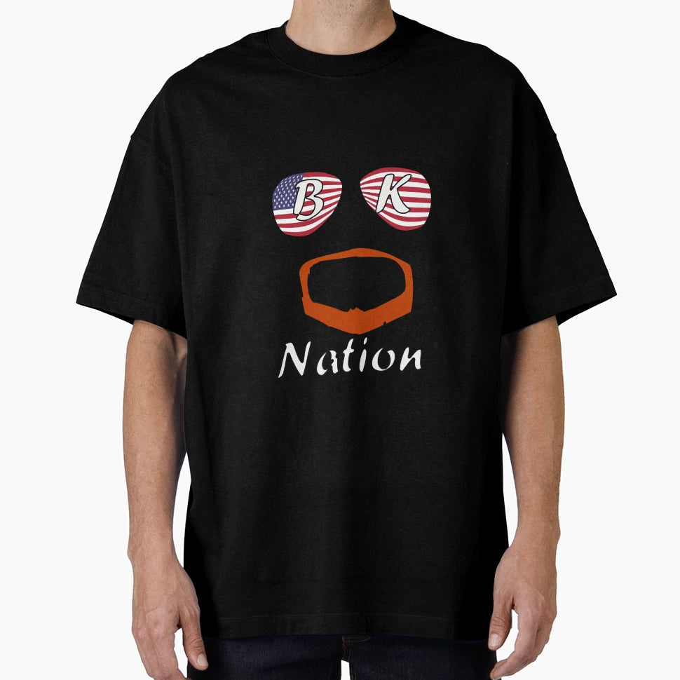 Bk Nation Logo T-Shirt - Trendy Graphic for Adults - T-Shirt, Sweatshirt, Hoodie