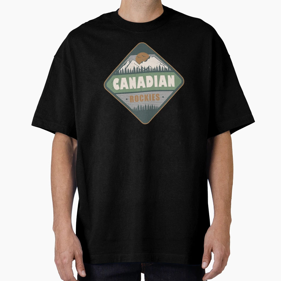 Canadian Rockies Mountain Hiking T-Shirt - Streetwear Style for Adults - T-Shirt, Sweatshirt, Hoodie