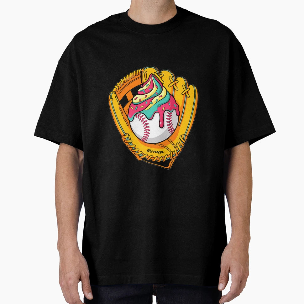 Baseball Drip Ice Cream Sprinkles T-Shirt - Casual Everyday Wear Men Women - T-Shirt, Sweatshirt, Hoodie