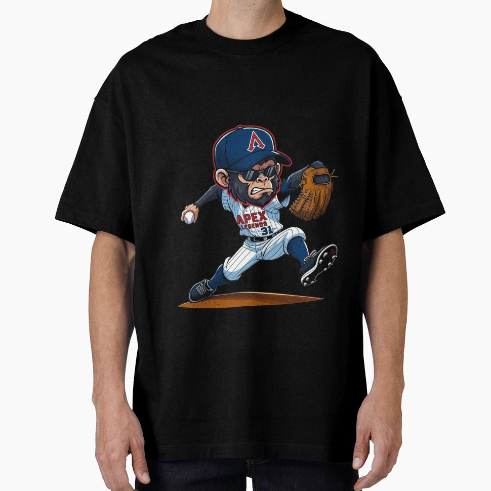 Apex Legends Baseball Pitcher Monkey T-Shirt - Minimalist Print for Adults - T-Shirt, Sweatshirt, Hoodie