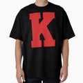 Alphabet Red K Sports Letter K T-Shirt - Minimalist Print Men Women - T-Shirt, Sweatshirt, Hoodie