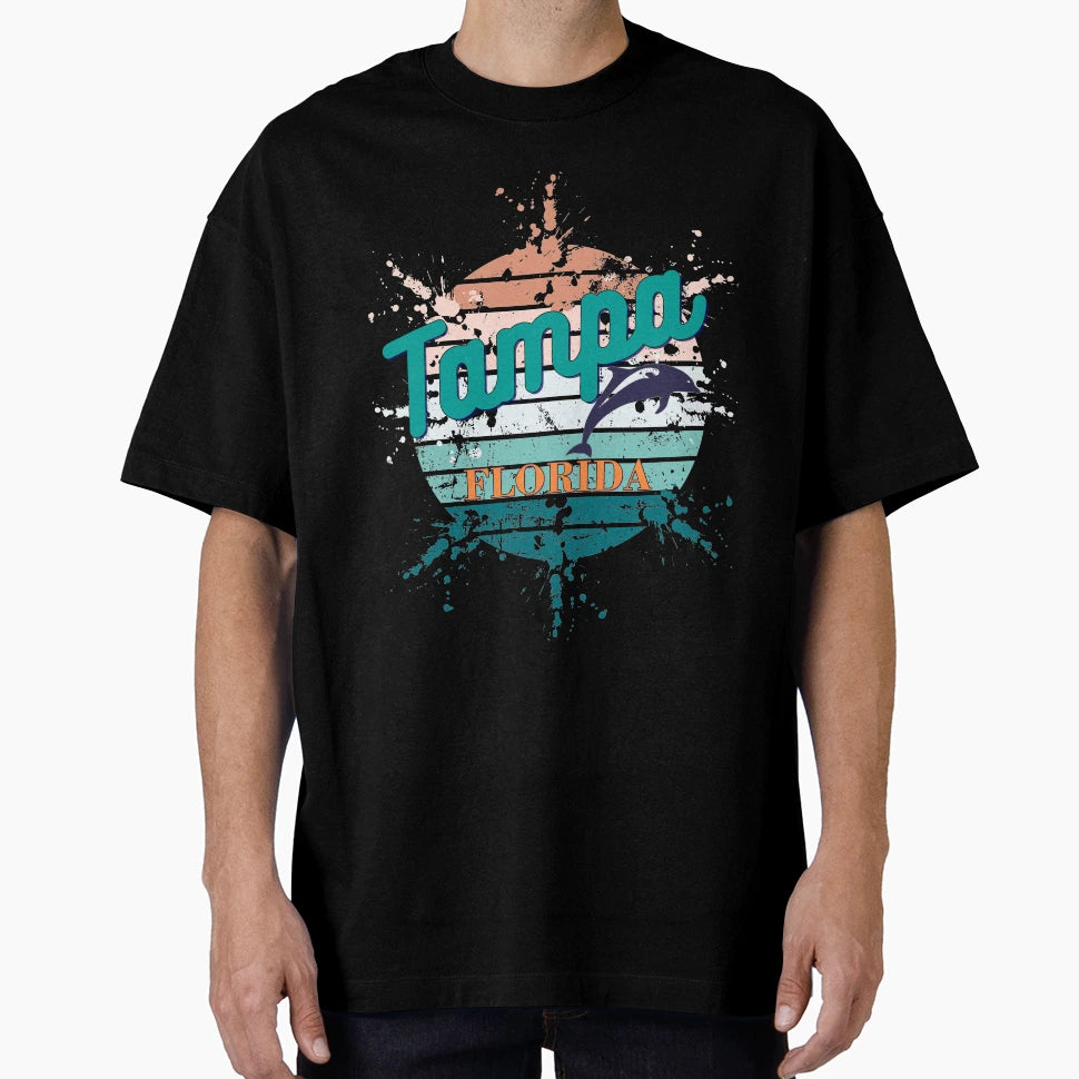 Tampa Florida Exploding Sunset T-Shirt - Casual Everyday Wear Unisex - T-Shirt, Sweatshirt, Hoodie