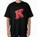 Floating Red Cushion Letter K 3D Fabric T-Shirt - Novelty Apparel Unisex - T-Shirt, Sweatshirt, Hoodie