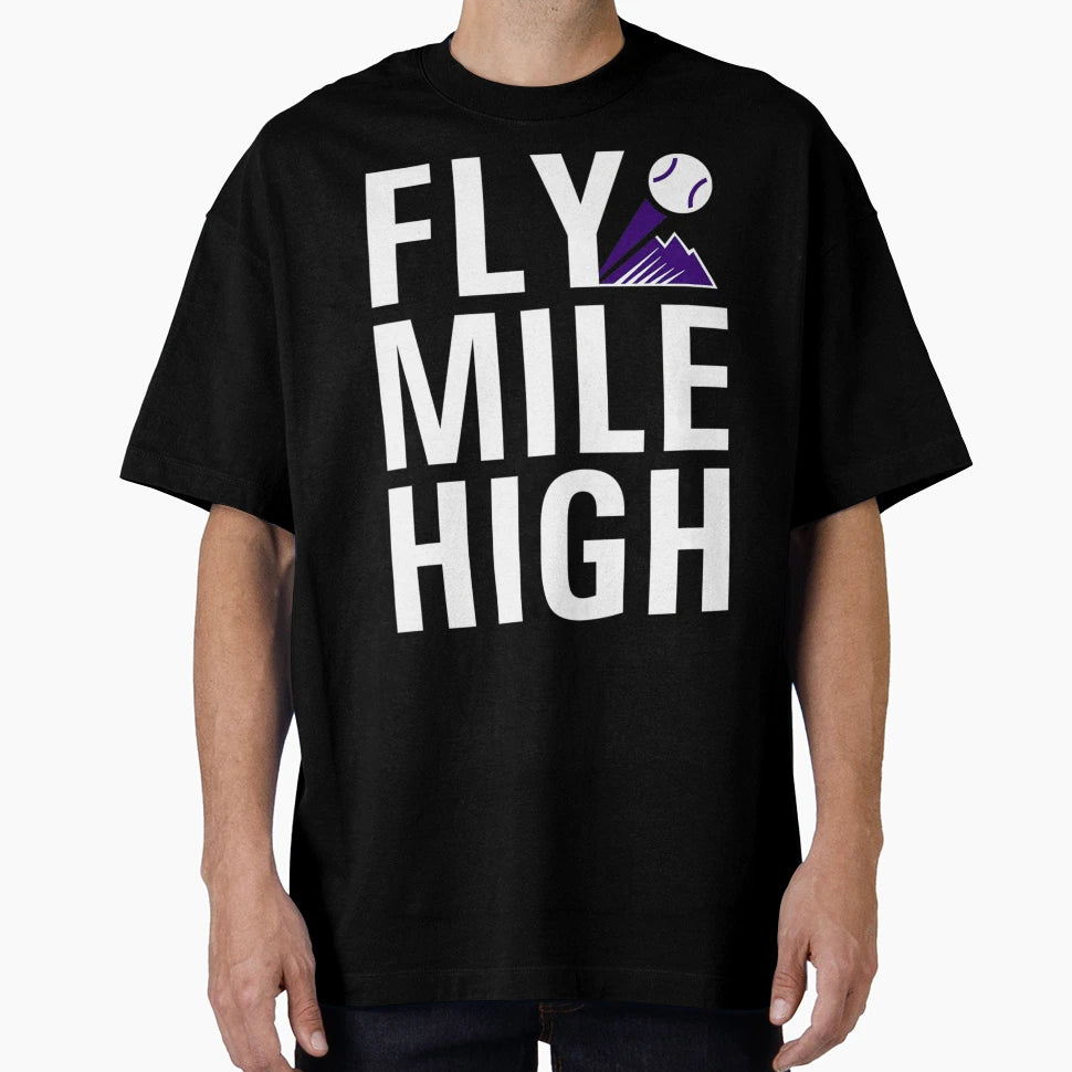 Fly Mile High White Colorado T-Shirt - Casual Everyday Wear for Adults - T-Shirt, Sweatshirt, Hoodie