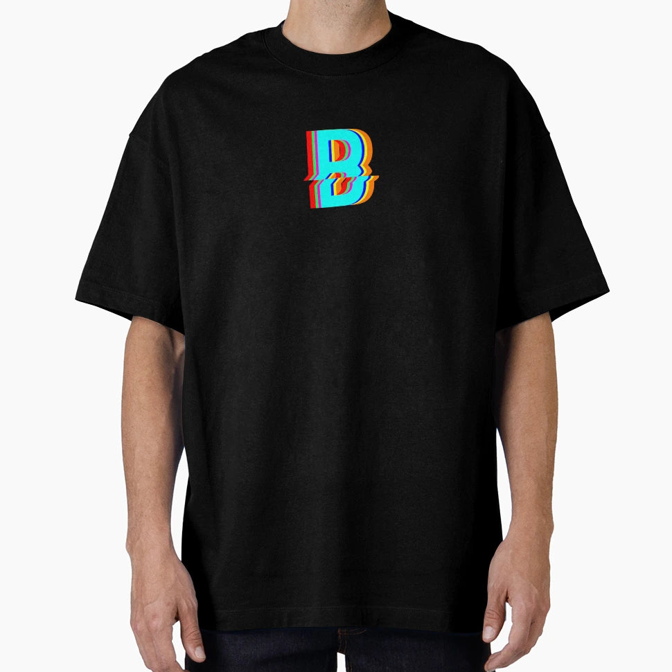 B Glitchy T-Shirt - Trendy Graphic Unisex - T-Shirt, Sweatshirt, Hoodie