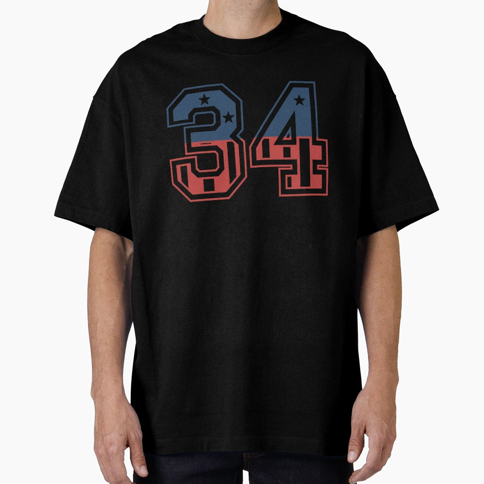 Number 34 Usa T-Shirt - Casual Everyday Wear Unisex - T-Shirt, Sweatshirt, Hoodie