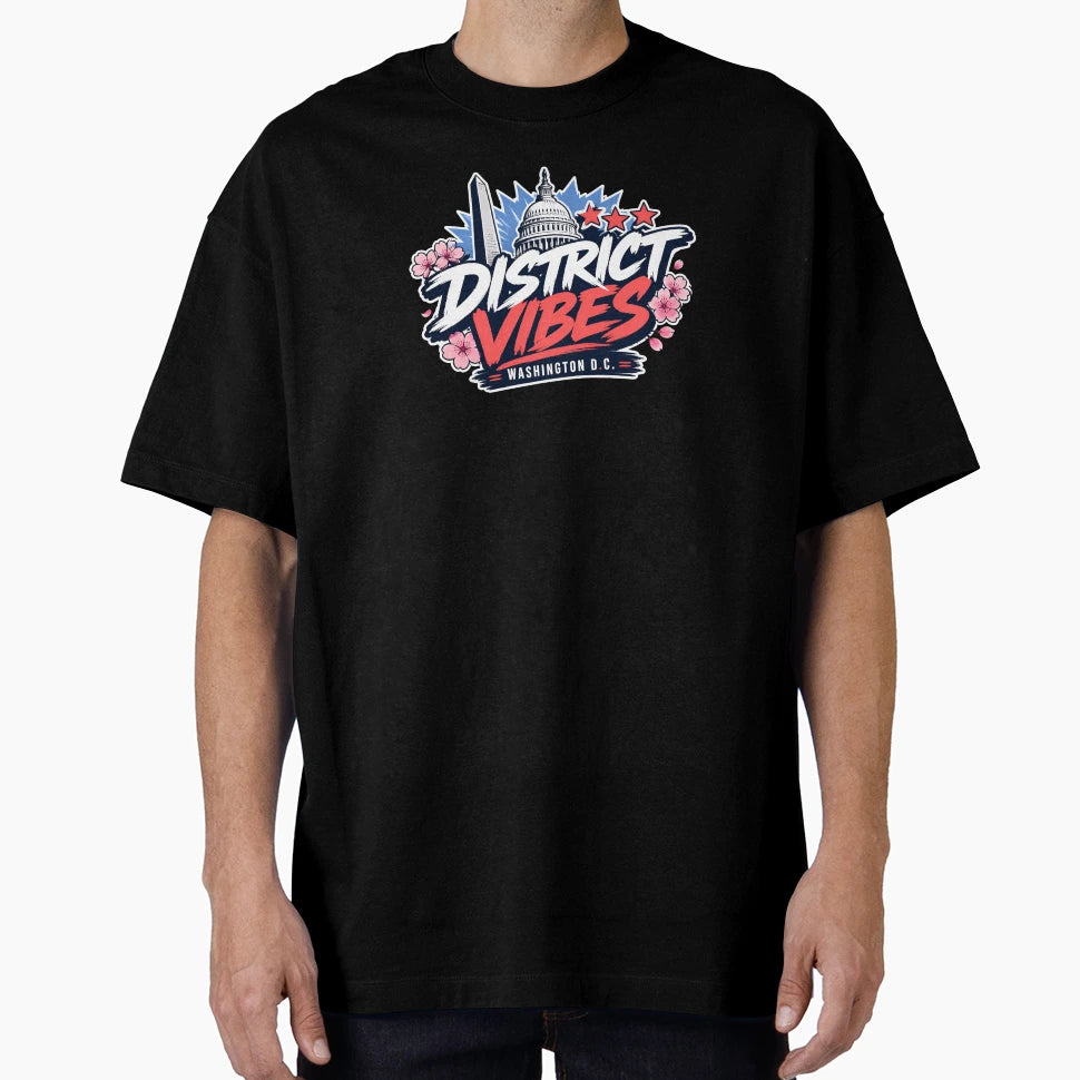 District Vibes Washington Dc Cherry Blossom T-Shirt - Unique Graphic Unisex - T-Shirt, Sweatshirt, Hoodie