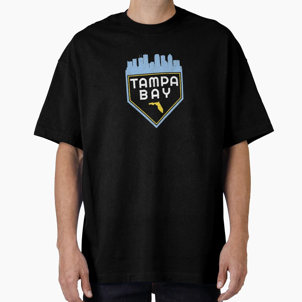Tampa Bay Baseball Home Plate Tb T-Shirt - Fun Novelty Design for Adults - T-Shirt, Sweatshirt, Hoodie