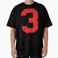 Number 3 Red Three Sports Number 3 T-Shirt - Fun Novelty Design Unisex - T-Shirt, Sweatshirt, Hoodie