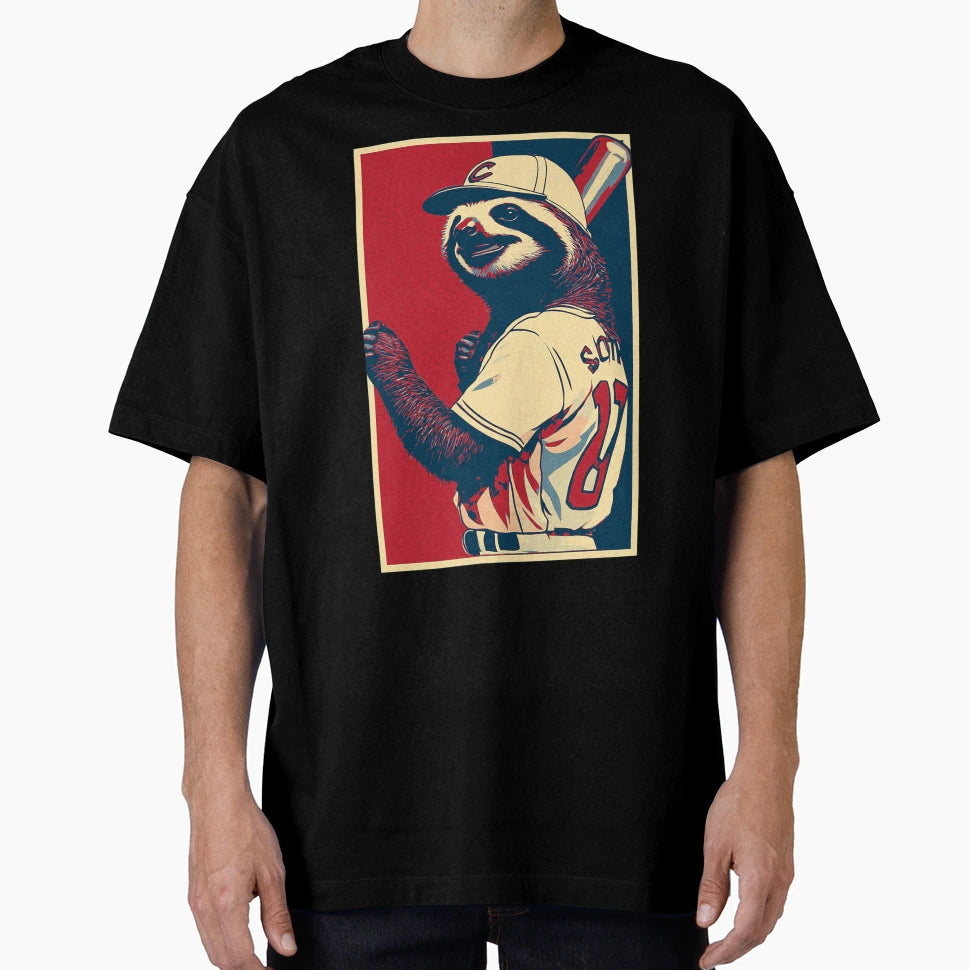 Sloth Baseball Player Hope T-Shirt - Custom Art Print Unisex - T-Shirt, Sweatshirt, Hoodie