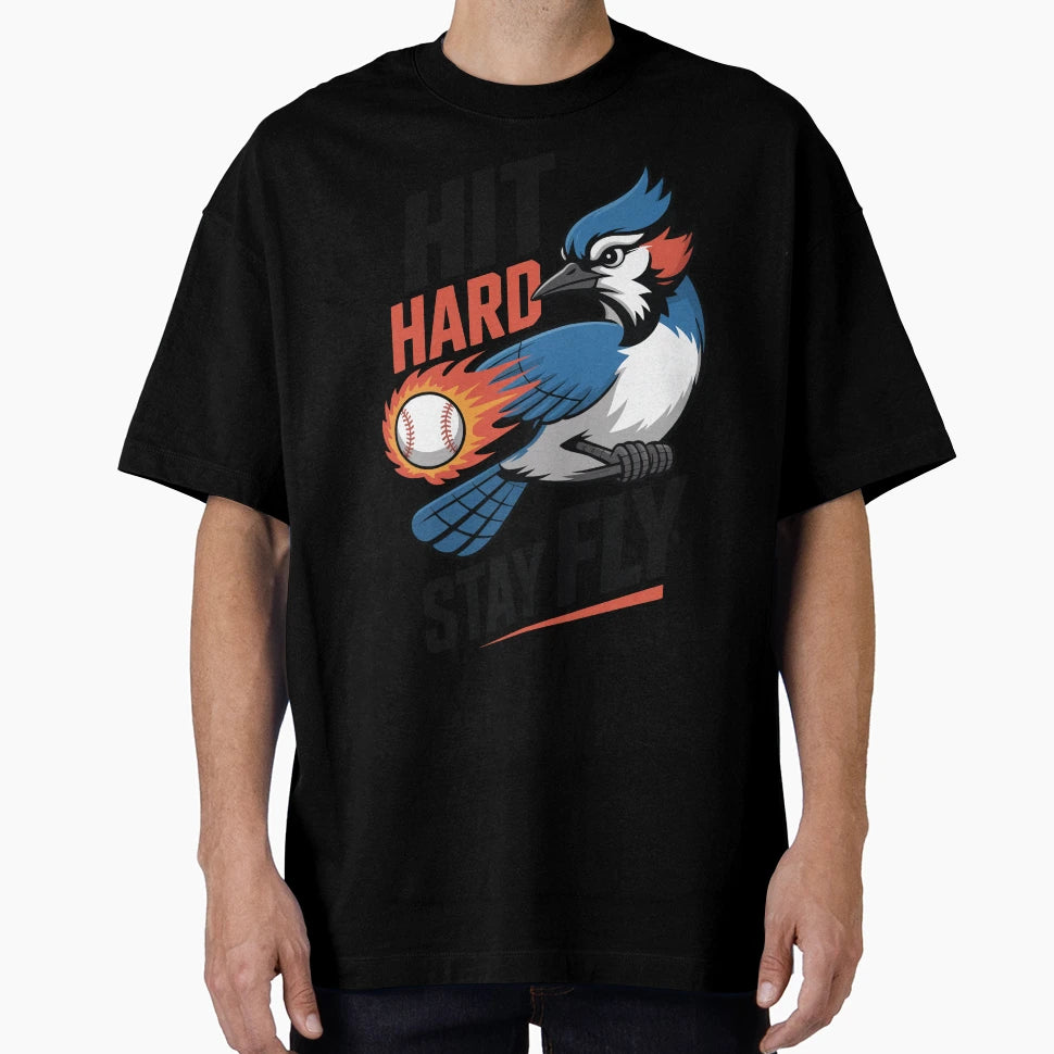 Hit Hard Stay Fly T-Shirt - Minimalist Print Men Women - T-Shirt, Sweatshirt, Hoodie
