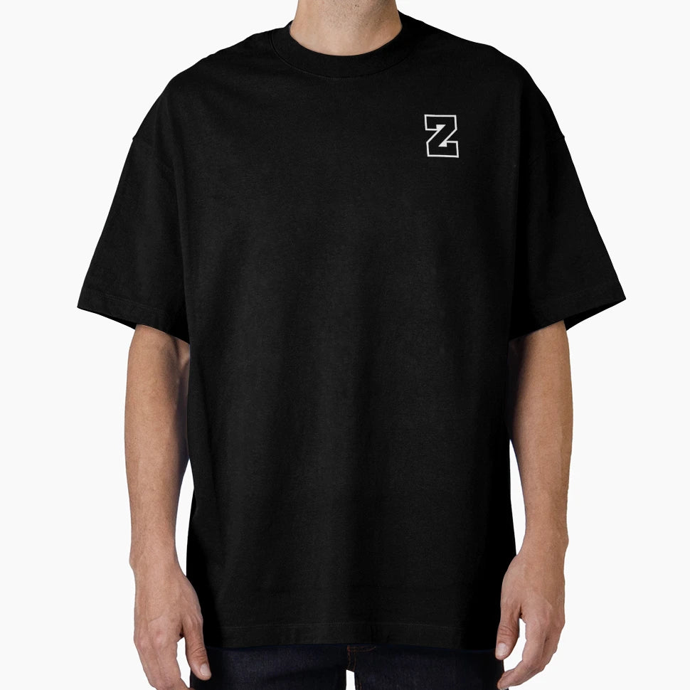Black Z Stylized Initial Alphabet Letter T-Shirt - Graphic Print Men Women - T-Shirt, Sweatshirt, Hoodie