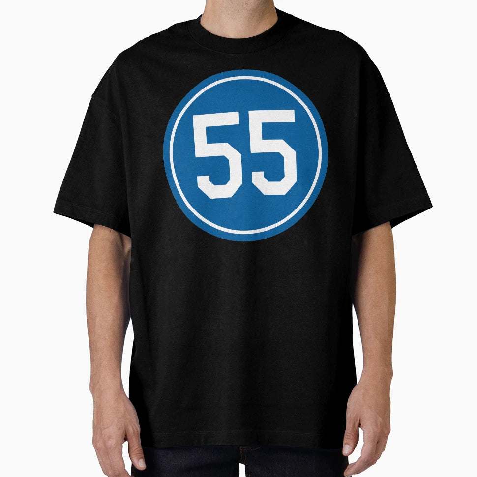 Orel Hershiser 55 Jersey Number T-Shirt - Minimalist Print Men Women - T-Shirt, Sweatshirt, Hoodie