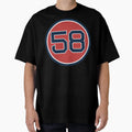 Jonathan Papelbon 58 Jersey Number T-Shirt - Trendy Graphic for Adults - T-Shirt, Sweatshirt, Hoodie