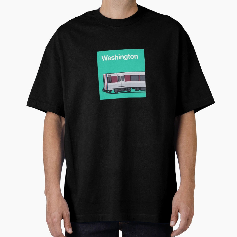 Washington 3000 Series Aqua World Train T-Shirt - Novelty Apparel Unisex - T-Shirt, Sweatshirt, Hoodie