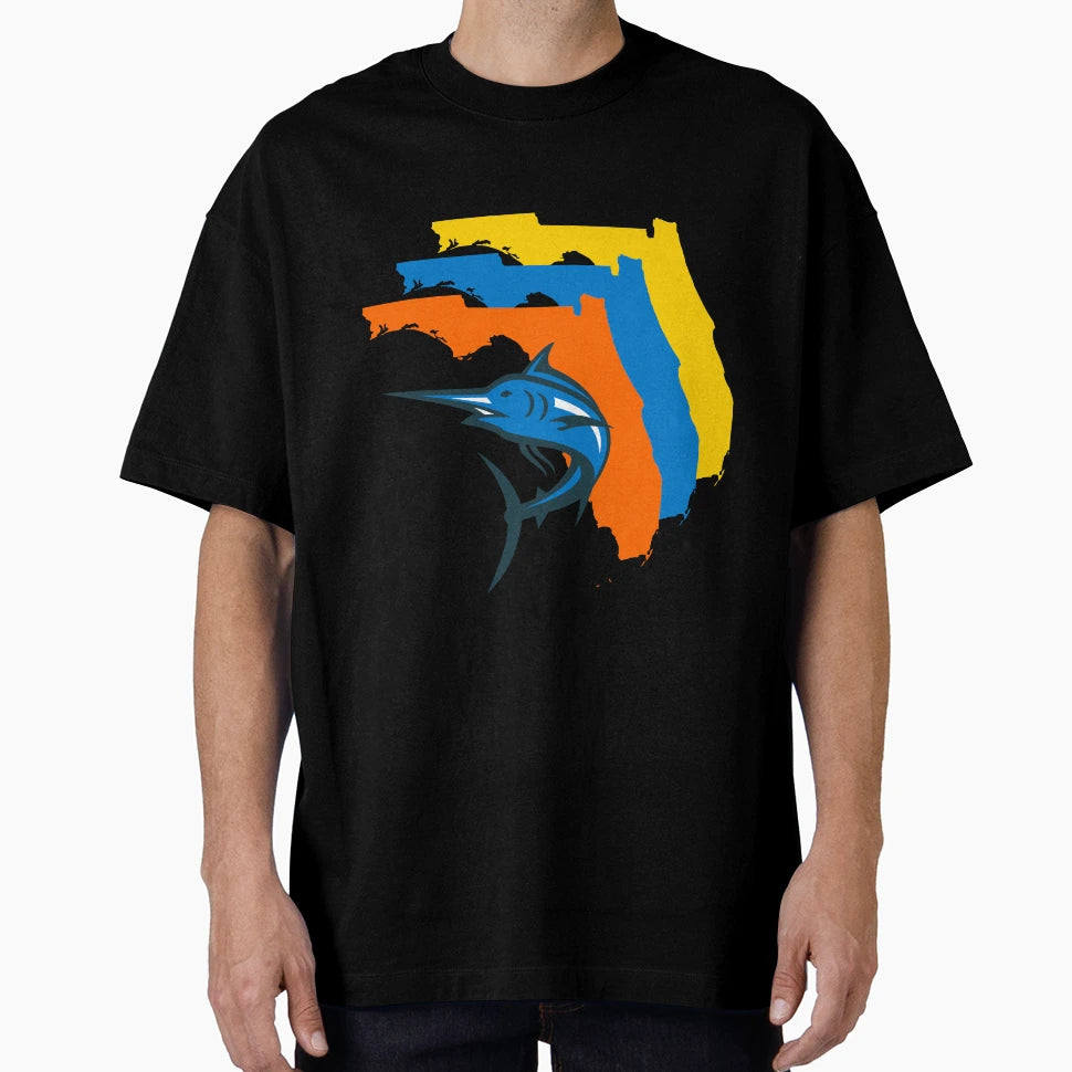 Florida Border Marlins T-Shirt - Trendy Graphic for Adults - T-Shirt, Sweatshirt, Hoodie